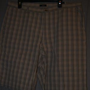 Alfani men shorts, size 38, tan with black stripes